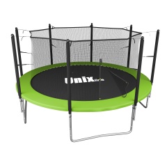 Батут с защитной сеткой Unix Line Simple 12Ft / 366 см (Green) inside в Тюмени по цене 31890 ₽