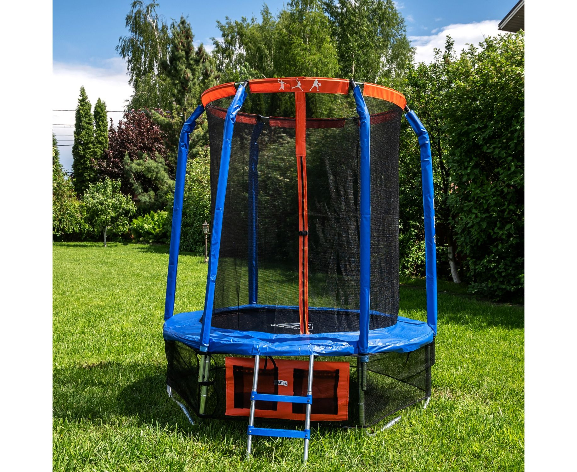 Батут с защитной сеткой DFC Jump Basket 12Ft