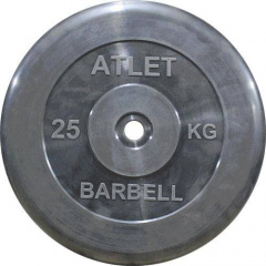 MB Barbell Atlet - 31 мм - 25 кг из каталога тренажеров на свободных весах в Тюмени по цене 7325 ₽