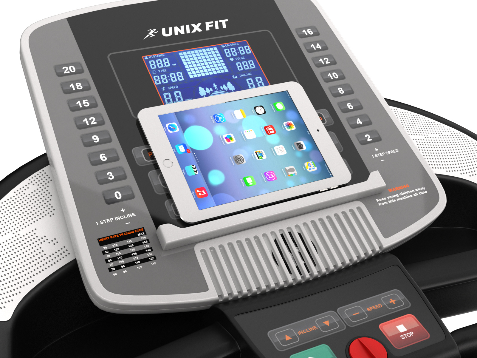 UnixFit MX-970F ширина тренажера, см - 86