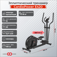 CardioPower E420 из каталога эллиптических тренажеров в Тюмени по цене 63690 ₽