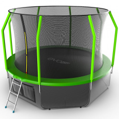 Батут с защитной сеткой Evo Jump Cosmo 12ft (Green) + Lower net в Тюмени по цене 35990 ₽