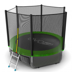 Батут с защитной сеткой Evo Jump External 8ft (Green) + Lower net в Тюмени по цене 22190 ₽