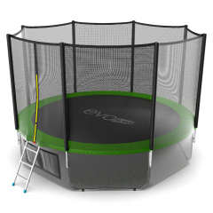 Батут с защитной сеткой Evo Jump External 12ft (Green) + Lower net в Тюмени по цене 31190 ₽