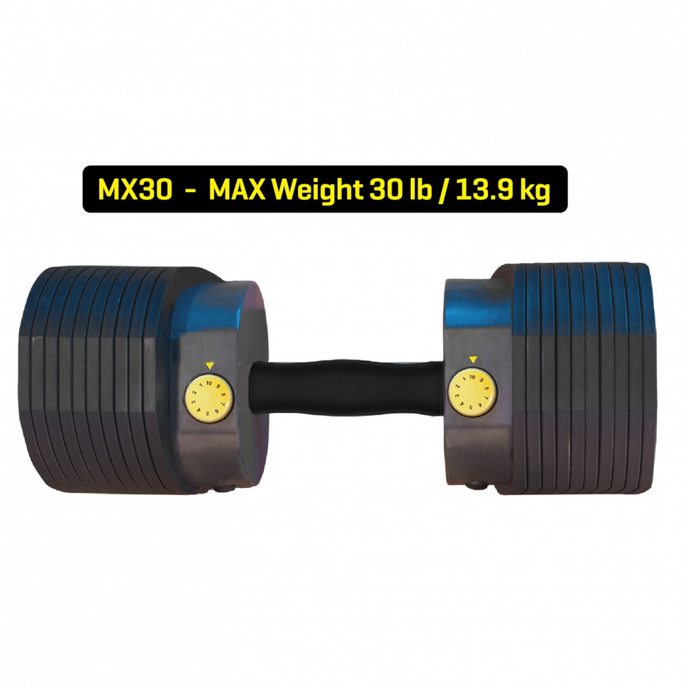 Разборная (наборная) гантель First Degree Fitness MX Select MX-30, вес 3.4-13.9 кг, 2 шт без стойки