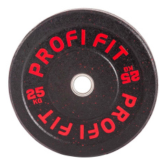 Profi Fit бамперный черный 25 кг из каталога прямых грифов для штанги в Тюмени по цене 15804 ₽