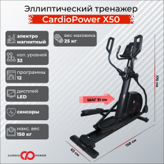 Эллиптический тренажер CardioPower X50 в Тюмени по цене 104900 ₽