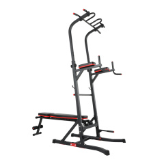 UnixFit Power Tower 150 со скамьей из каталога стоек турник брусья-пресс в Тюмени по цене 29890 ₽
