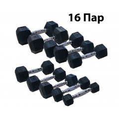 DFC 1-25 kg 16 пар из каталога гантельных рядов в Тюмени по цене 126150 ₽