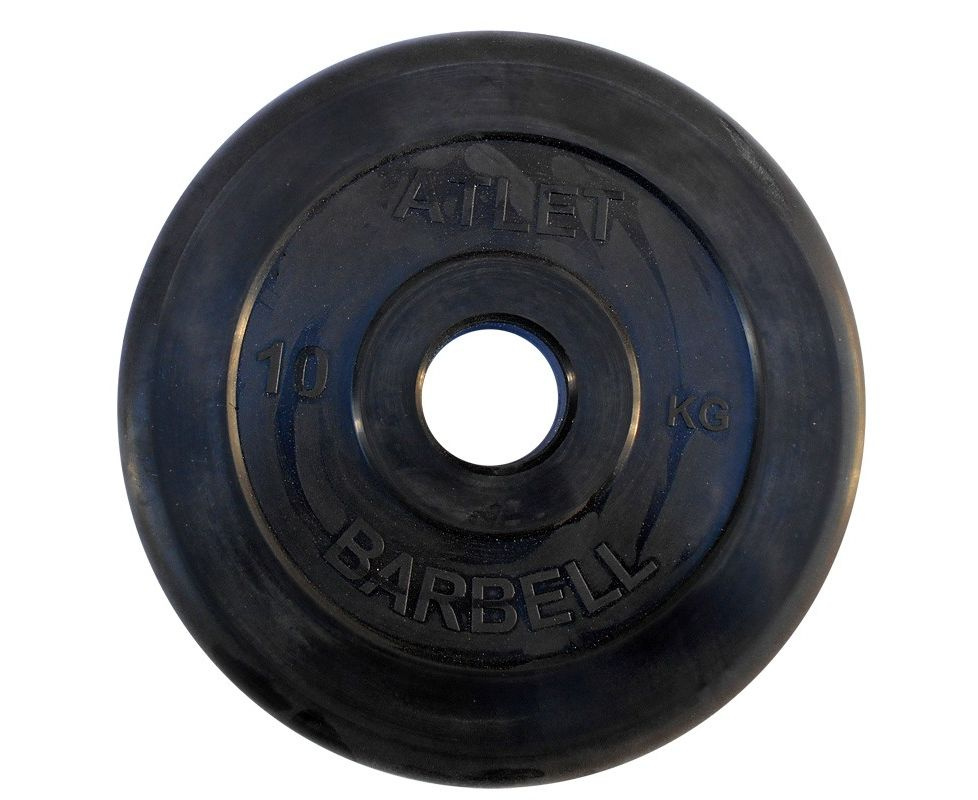 MB Barbell ATLET 10 кг / диаметр 51 мм из каталога дисков, грифов, гантелей, штанг в Тюмени по цене 3500 ₽