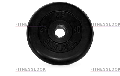 MB Barbell черный - 26 мм - 2.5 кг из каталога дисков, грифов, гантелей, штанг в Тюмени по цене 1260 ₽