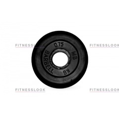 MB Barbell черный - 26 мм - 0.75 кг из каталога дисков для штанги с посадочным диаметром 26 мм.  в Тюмени по цене 490 ₽