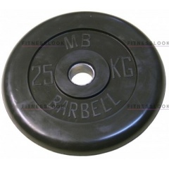 MB Barbell черный - 30 мм - 25 кг из каталога дисков для штанги с посадочным диаметром 30 мм.  в Тюмени по цене 7428 ₽