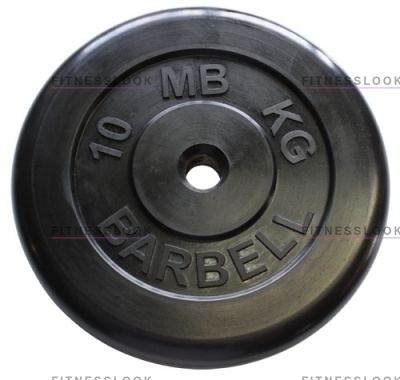 MB Barbell черный - 30 мм - 10 кг из каталога дисков, грифов, гантелей, штанг в Тюмени по цене 4428 ₽