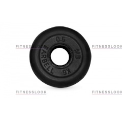 MB Barbell черный - 30 мм - 0.5 кг из каталога дисков для штанги с посадочным диаметром 30 мм.  в Тюмени по цене 436 ₽