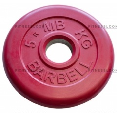 MB Barbell красный - 30 мм - 5 кг из каталога дисков для штанги с посадочным диаметром 30 мм.  в Тюмени по цене 1204 ₽