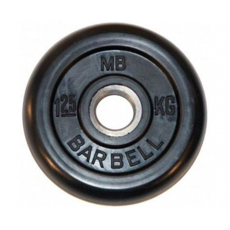 Диск для штанги MB Barbell обрезиненный (металлическая втулка) 1.25 кг / диаметр 26 мм