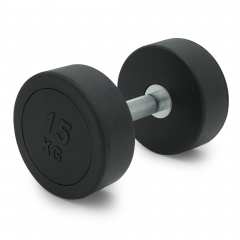 UnixFit PRO круглая 15 кг DBRND15PBK из каталога обрезиненных гантелей в Тюмени по цене 5890 ₽