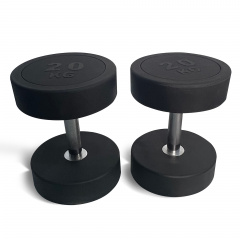 UnixFit PRO круглая 20 кг PRO DBRND20PBK из каталога обрезиненных гантелей в Тюмени по цене 7891 ₽