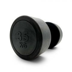 UnixFit круглая 35 кг DBRND35PBK из каталога обрезиненных гантелей в Тюмени по цене 13290 ₽