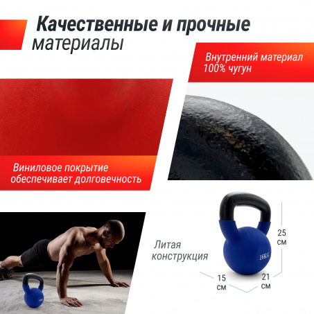 Рендер-2 для UnixFit 16 кг Blue KBVIN16BL