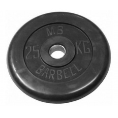 MB Barbell Диск обрезиненный (металлическая втулка) 25 кг / диаметр 51 мм из каталога дисков для штанги с посадочным диаметром 50 мм. в Тюмени по цене 10390 ₽