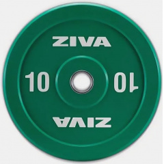 Ziva XP Competition Colored Rubber Bumper 10 kg из каталога дисков для штанги с посадочным диаметром 50 мм. в Тюмени по цене 12400 ₽