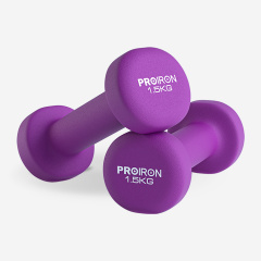 2шт по 1,5кг в Тюмени по цене 940 ₽ в категории неопреновые гантели Proiron