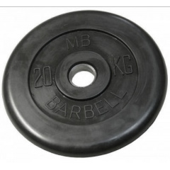MB Barbell 20 кг металлическая втулка из каталога дисков для штанги с посадочным диаметром 30 мм.  в Тюмени по цене 8290 ₽
