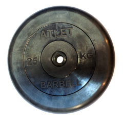 MB Barbell ATLET 25 кг из каталога дисков для штанги с посадочным диаметром 30 мм.  в Тюмени по цене 8630 ₽