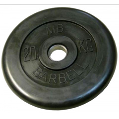 MB Barbell 20 кг металлическая втулка из каталога дисков для штанги с посадочным диаметром 26 мм.  в Тюмени по цене 8290 ₽