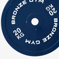 Bronze Gym для пауэрлифтинга синий 20 кг BGPLCL200 из каталога дисков (блинов) для штанг и гантелей в Тюмени по цене 14190 ₽