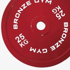 Bronze Gym для пауэрлифтинга красный 25 кг BGPLCL250 из каталога дисков (блинов) для штанг и гантелей в Тюмени по цене 17790 ₽