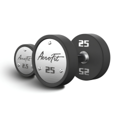 AeroFit AFPUDB2.5-25 набор полиуретановых гантелей, 2,5-25 кг, 10 пар, шаг 2,5 кг из каталога  в Тюмени по цене 196010 ₽