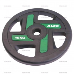 AeroFit Alex полиуретановый 50 мм - 15 кг из каталога дисков для штанги с посадочным диаметром 50 мм. в Тюмени по цене 9177 ₽