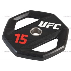 UFC олимпийский 15 кг 50 мм из каталога дисков для штанги с посадочным диаметром 50 мм. в Тюмени по цене 29255 ₽