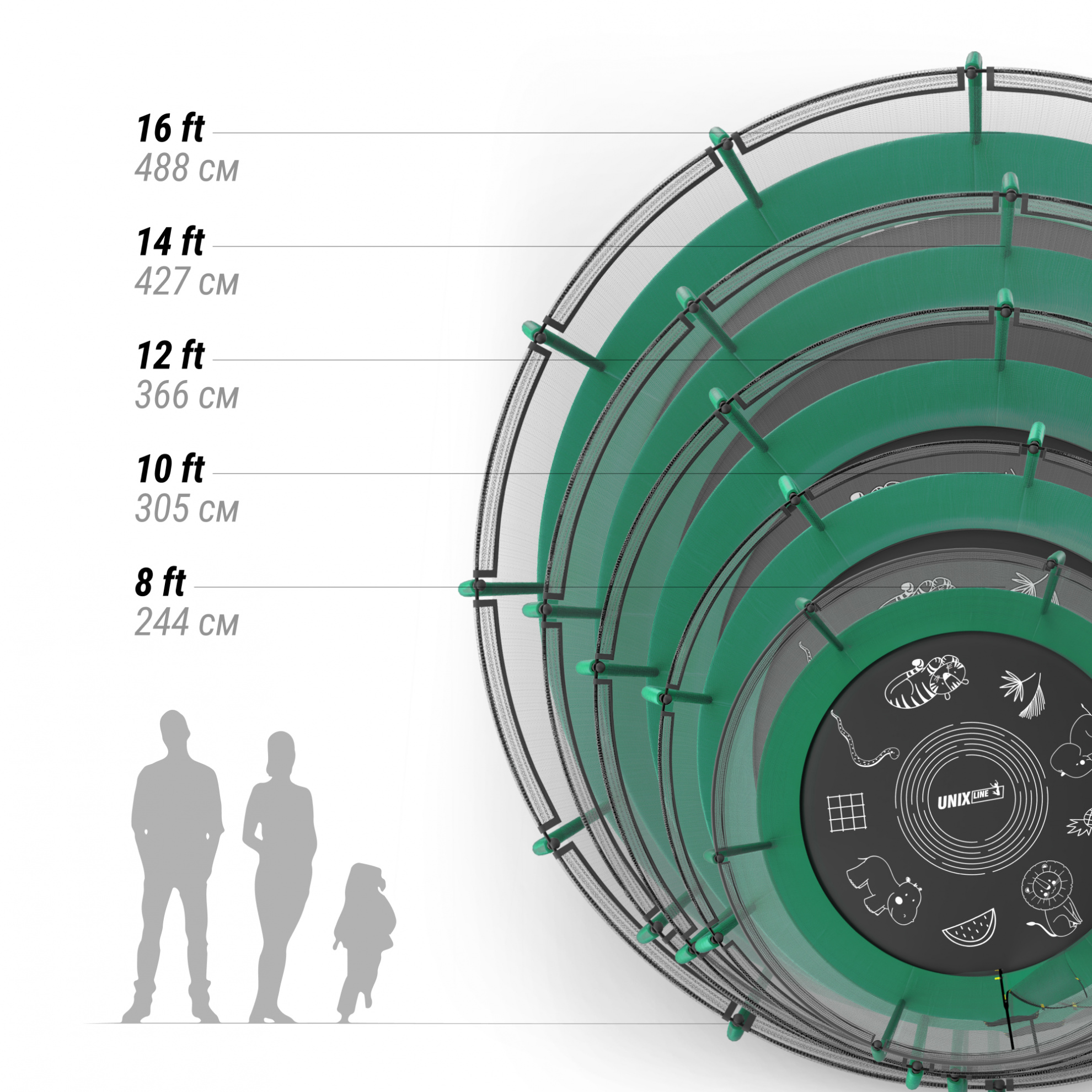 Unix Line Supreme Game 10FT / 305 см  (Green) от 100 кг