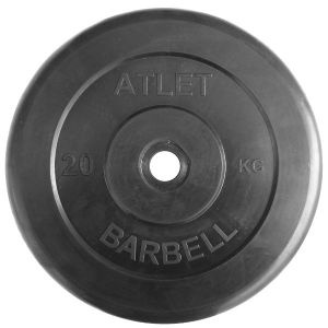 MB Barbell Atlet 51 мм - 20 кг из каталога дисков, грифов, гантелей, штанг в Тюмени по цене 6460 ₽