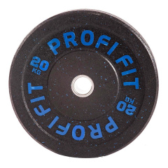 Profi Fit бамперный черный 20 кг из каталога дисков для штанги с посадочным диаметром 50 мм. в Тюмени по цене 14550 ₽