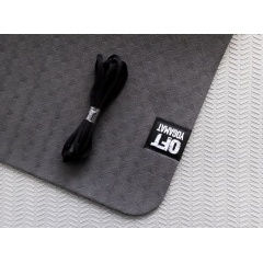 Original FitTools 6 мм двухслойный серый FT-YGM6-2LT-BLACUP-GY из каталога ковриков для йоги и фитнеса в Тюмени по цене 1620 ₽