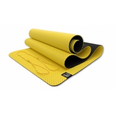 Original FitTools 6 мм двухслойный перфорированный желтый FT-YGM6-3DT-YELLOW из каталога ковриков для йоги и фитнеса в Тюмени по цене 1870 ₽